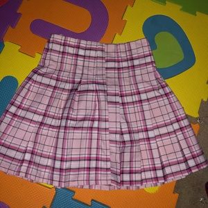 Pink schoolgirl skirt